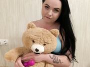 Playful brunette teen reveals her body on webcam