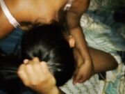 Cute brunette's kinky BDSM blowjob and fisting POV