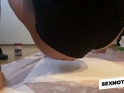 Lesbian BDSM Babes Paint Each Other's Bodies