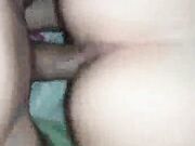 Fucking my wife doggystyle while she creams on my dick