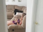 Blonde Amateur Bent Over and Fucked After Masturbating