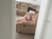 Blonde Amateur Bent Over and Fucked After Masturbating