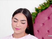 Gorgeous Brunette Plays Her Cute Pussy on Webcam