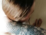 Slim Baby in Body Harness Gets Fucked Hard and Cum Covered