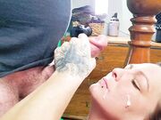 MILF Amateur Blowjob and Big Cock Facial