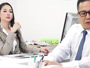 Japanese Boss swallow load after BJ