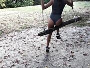 Risky Public Sex Outdoors with a Curvy Amateur Babe