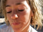 Public Blowjob in Petra - Amateur Babe Swallows Cum