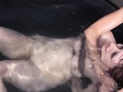 Violet Monroe is getting dipped in water and straponed by Rain De Grey