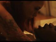 Girl makes Black man eat her pussy out and then fucks him with strap-on