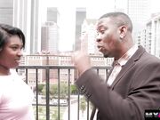 Fuck my pussy and cum on my face black stepdad