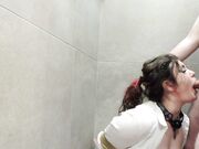 Bound Teen Slut Deepthroats After Being Duct-Taped