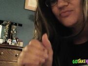 Big Beautiful Woman Gives Blowjob to Her Man