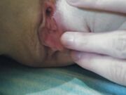 Playing with her pussy while she's on the phone