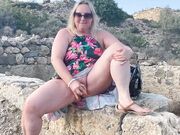 Public Masturbation and Squirting - Real Orgasms by Horny Mature Woman