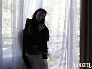 Stepson Spies on Masturbating Milf Through Window