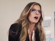 Boss stepmom caught stepdaughter kissing