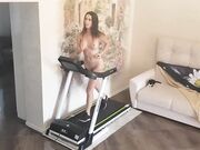 Naked Teen with a Big Ass on a Treadmill