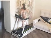 Naked Teen with a Big Ass on a Treadmill