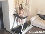 Naked Teen with a Big Ass on a Treadmill