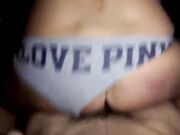 Creampie Orgasm! Riding Dick In Panties - Amateur Teen