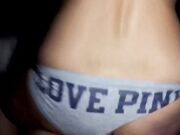 Creampie Orgasm! Riding Dick In Panties - Amateur Teen