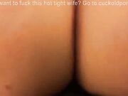 Wife has big orgasm with black bull while husband watches