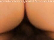 Wife has big orgasm with black bull while husband watches