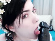 Teen Angel Plays with Her Black Sex Toy