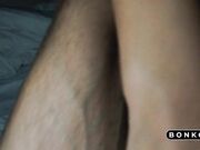 Blonde Teen Slut Takes on a Big Cock for Morning Orgasm