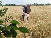 Blonde Cowgirl Gets Creampied in the Field