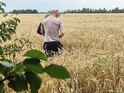 Blonde Cowgirl Gets Creampied in the Field