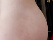 Big-Ass Brunette Plays with Tits on Webcam Solo