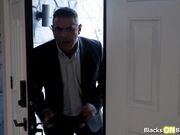 Wife sucking boss while husband on side