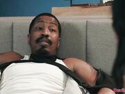 Stepdaughter helps her stepdad jerk off