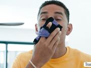 Caught my MILF stepmom getting fucked by TS