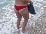 Beach vacation sex with a hot stranger - amateur teen brunette