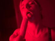 Tattooed Blonde Babe Demonstrates Blowjob Skills