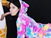 Deep Throat Struggle: His Huge Cock Fills My Throat