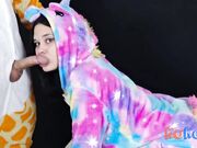 Deep Throat Struggle: His Huge Cock Fills My Throat