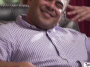 Rich man brings TS hitchhiker and fucks her ass