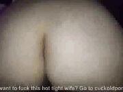 Cuckold White lady creaming while sucking Black Cock