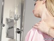 My shemale babysitter has plans with me