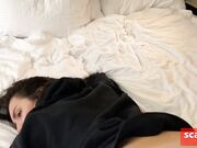 Hoodie-wearing Blowjob Queen Gets a Cumshot Surprise