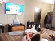 Throating Big Cock and Rough Motel Chair Sex with Ex