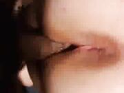 Wife has b. orgasm with black bull while husband watches