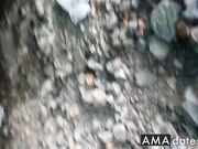 Public Blowjob at Glacier - Amateur Babe Caught in the Cold