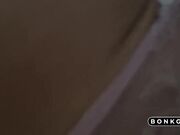 Busty Brunette Masturbates and Touches Herself on a Train