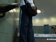 European slut gets facial bukkake