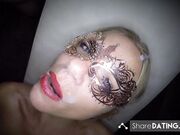 Blonde Dutch Slut Covered in Cum from Big Cock